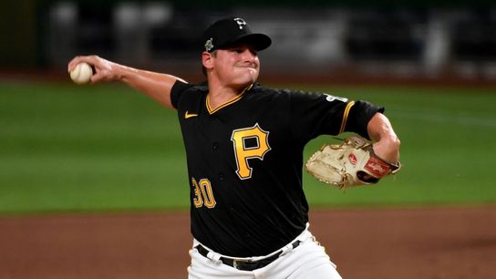 Crick feeling more like himself in Pirates' bullpen taken in Bradenton, Fla. (Pirates)